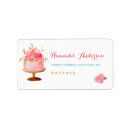 Search for pink glitter return address labels Bridal shower