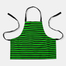 Search for green black stripe long aprons Striped