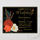 Search for wedding invitations postcards Gold foil