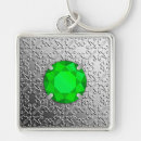 Search for gemstone key rings Emerald