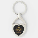 Search for heart letter key rings Monogrammed