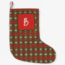 Search for red and green christmas stockings Monogrammed