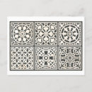 Search for black and white geometric patterns postcards Vintage