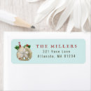 Search for tropical christmas return address labels Sand dollar