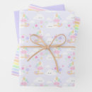 Search for rainbow unicorn party wrapping paper For kids