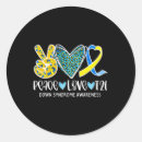 Search for peace love cure stickers Blue