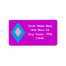 Search for pink diamonds return address labels Pattern