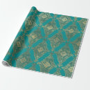 Search for turquoise and gold wrapping paper Chic