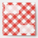 Search for red white gingham envelopes Picnic