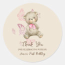 Search for pink bear stickers 1st birthday