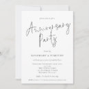Search for anniversary party invitations Black and white