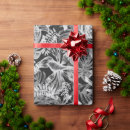 Search for leaves gift wrap Black and white