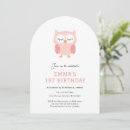 Search for owl birthday invitations Girly