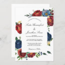 Search for navy blue red wedding invitations Eucalyptus