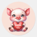 Search for pig thank you stickers Cute