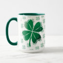 Search for shamrock pattern mugs St patricks day
