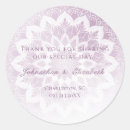 Search for pink lace wedding stickers Thank you