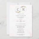 Search for pink marble wedding invitations Botanical