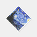 Search for starry night napkins Vincent van gogh