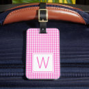 Search for plaid luggage tags Pink