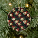 Search for poinsettia christmas tree decorations Green
