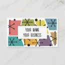 Search for mid century business cards Geometric