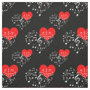 Search for black and white hearts fabric For her