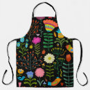 Search for hand drawn flowers aprons Colourful