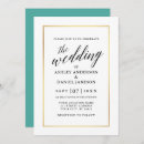 Search for teal black gold wedding invitations Simple