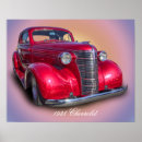 Search for vintage red car posters Chevy