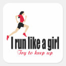 Search for running girl stickers Jogging