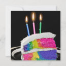 Search for cake slice invitations Rainbow