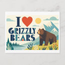 Search for bear heart postcards Illustration