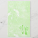 Search for new baby personal stationery Green