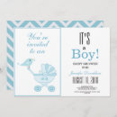Search for carriage baby boy shower invitations Modern