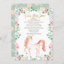 Search for floral unicorn invitations Pink