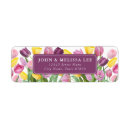 Search for purple tulips return address labels Pink