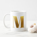 Search for gold initial mugs Luxury