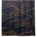 Search for japanese wave shower curtains Blue