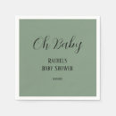 Search for sage green napkins Baby shower