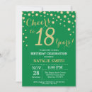Search for gold and green birthday invitations Adult birthday party