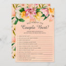 Search for games bridal shower invitations Floral