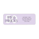 Search for purple birthday return address labels Typography