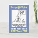 Search for football fan birthday cards Cartoon