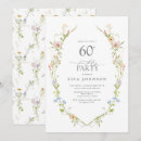 Search for garden 60th birthday invitations Wildflower
