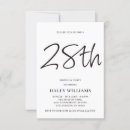 Search for 28th birthday invitations Modern