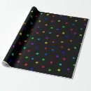 Search for rainbow paws wrapping paper Black