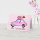 Search for car valentines day cards Watercolor