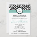 Search for zebra print baby shower invitations Blue