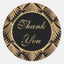 Search for great gatsby wedding stickers Black and gold